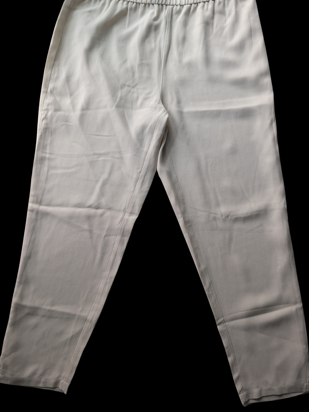 Eileen Fisher Light Cream Pull-On Tapered Trousers